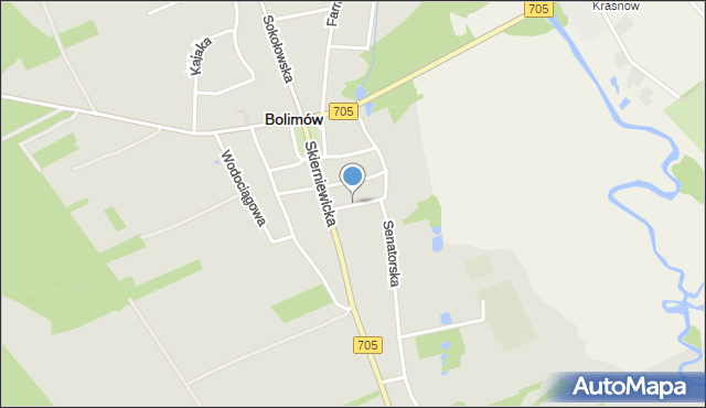 Bolimów, Dworska, mapa Bolimów