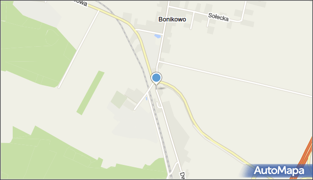 Bonikowo, Dworcowa, mapa Bonikowo