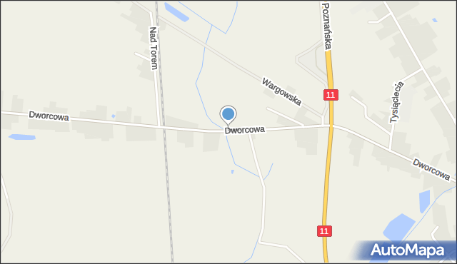 Chludowo, Dworcowa, mapa Chludowo