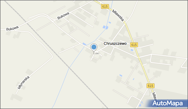 Chruszczewo, Dworska, mapa Chruszczewo