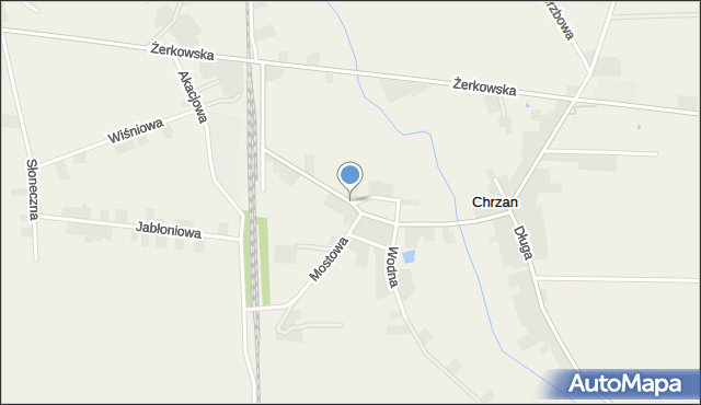 Chrzan, Dworcowa, mapa Chrzan