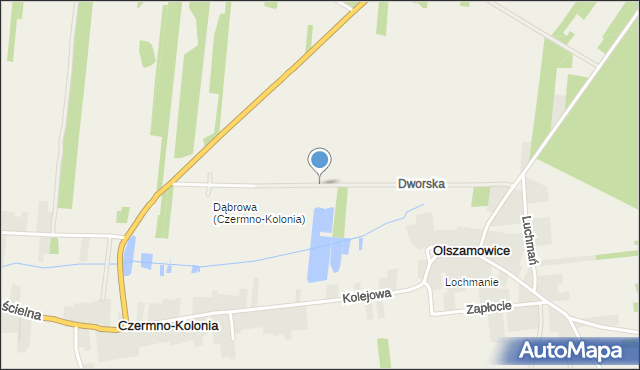 Czermno-Kolonia, Dworska, mapa Czermno-Kolonia