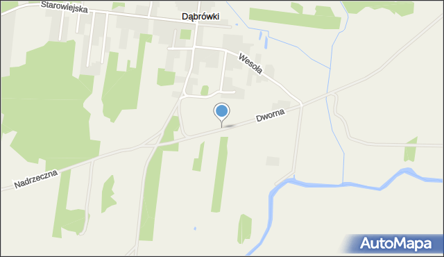 Dąbrówki gmina Wasilków, Dworna, mapa Dąbrówki gmina Wasilków