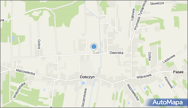 Dobczyn gmina Klembów, Dworska, mapa Dobczyn gmina Klembów