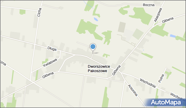 Dworszowice Pakoszowe, Dworszowice Pakoszowe, mapa Dworszowice Pakoszowe