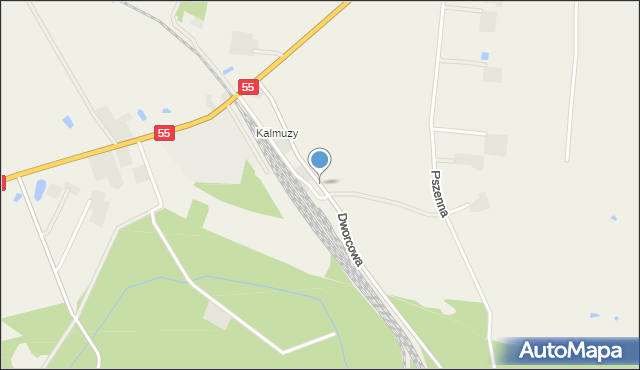 Gardeja, Dworcowa, mapa Gardeja