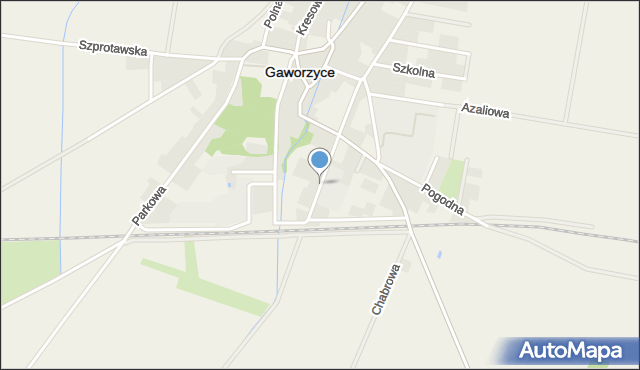 Gaworzyce, Dworcowa, mapa Gaworzyce