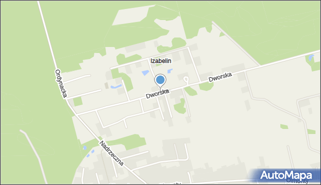 Izabelin gmina Juchnowiec Kościelny, Dworska, mapa Izabelin gmina Juchnowiec Kościelny