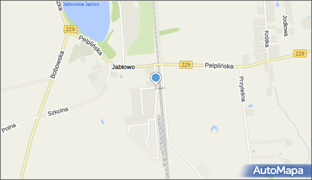 Jabłowo, Dworcowa, mapa Jabłowo