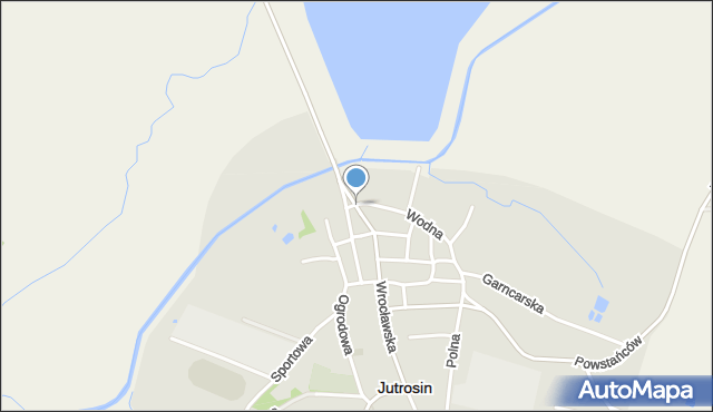 Jutrosin powiat rawicki, Dworcowa, mapa Jutrosin powiat rawicki