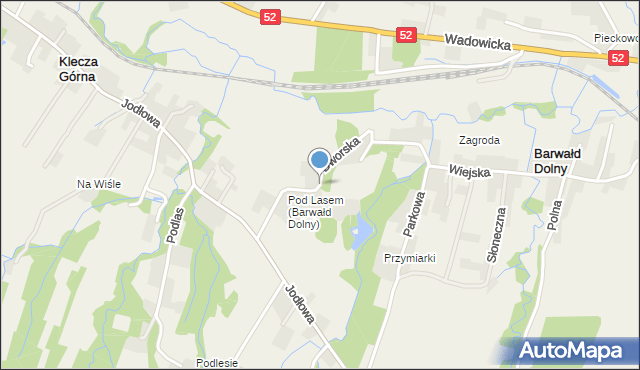 Klecza Górna, Dworska, mapa Klecza Górna