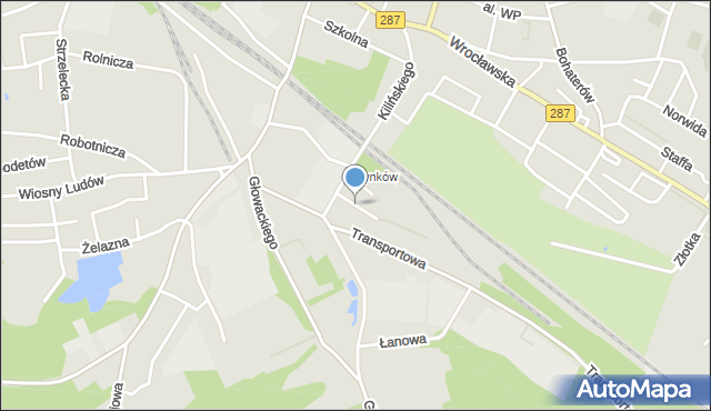 Lubsko, Dworzec Towarowy, mapa Lubsko