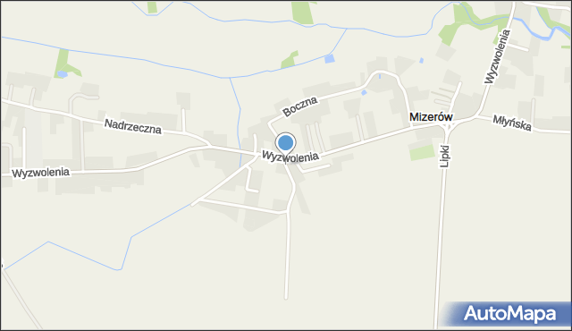 Mizerów, Dworska, mapa Mizerów