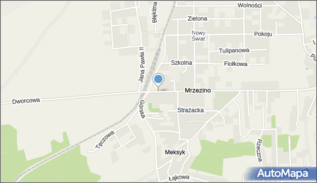 Mrzezino, Dworcowa, mapa Mrzezino