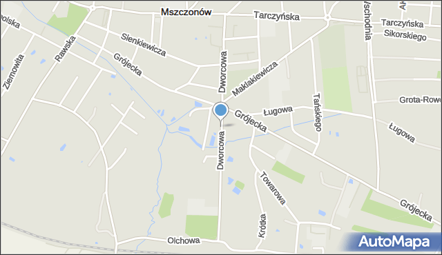 Mszczonów, Dworcowa, mapa Mszczonów