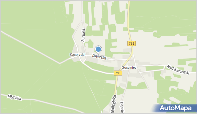 Niesułowice gmina Olkusz, Dworska, mapa Niesułowice gmina Olkusz