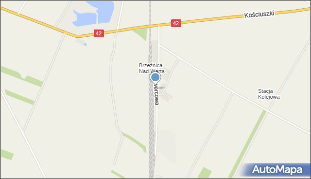 Nowa Brzeźnica, Dworcowa, mapa Nowa Brzeźnica