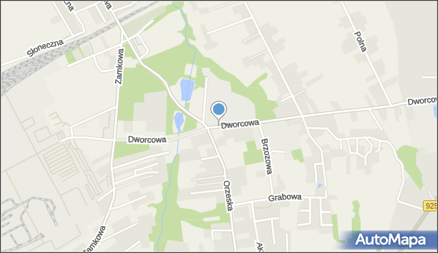 Ornontowice, Dworcowa, mapa Ornontowice