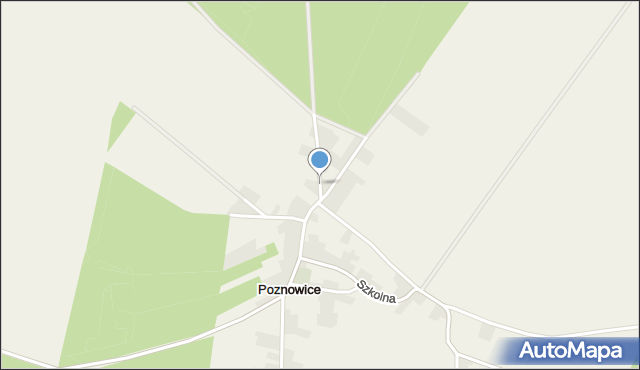 Poznowice, Dworcowa, mapa Poznowice