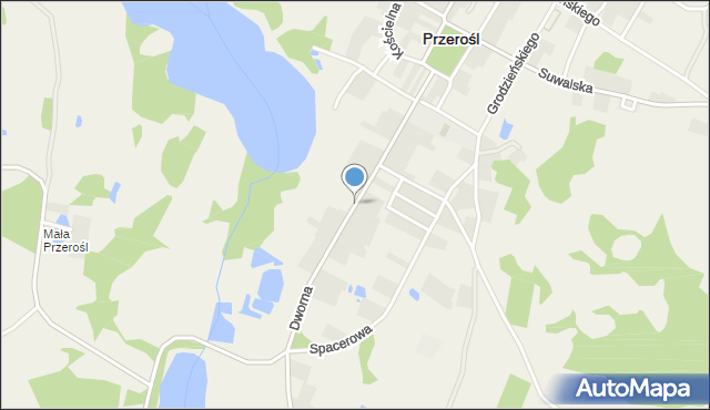 Przerośl, Dworna, mapa Przerośl