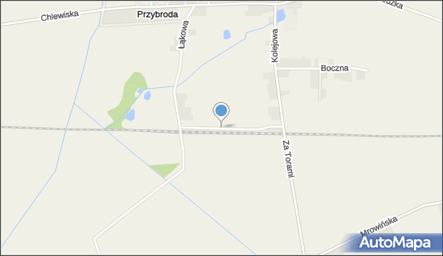 Przybroda, Dworcowa, mapa Przybroda