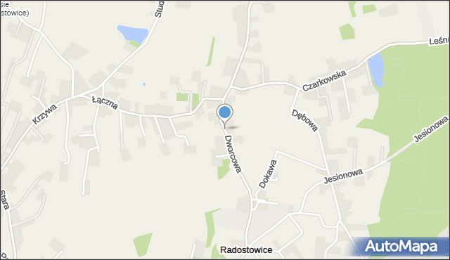 Radostowice, Dworcowa, mapa Radostowice