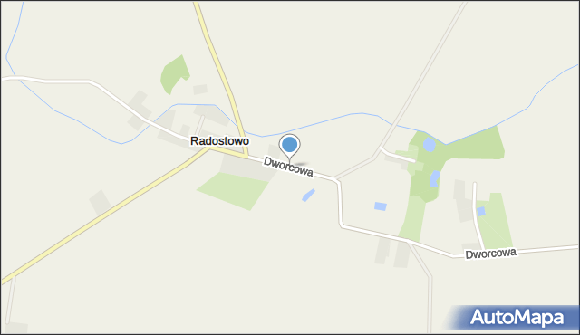 Radostowo gmina Subkowy, Dworcowa, mapa Radostowo gmina Subkowy