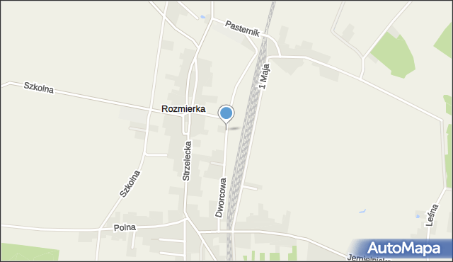 Rozmierka, Dworcowa, mapa Rozmierka