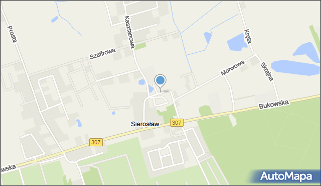 Sierosław gmina Tarnowo Podgórne, Dworska, mapa Sierosław gmina Tarnowo Podgórne