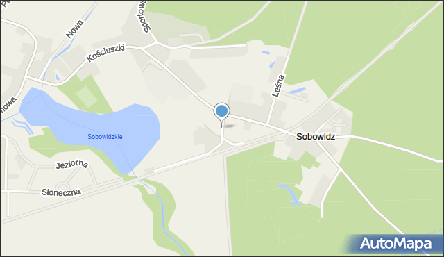 Sobowidz, Dworcowa, mapa Sobowidz