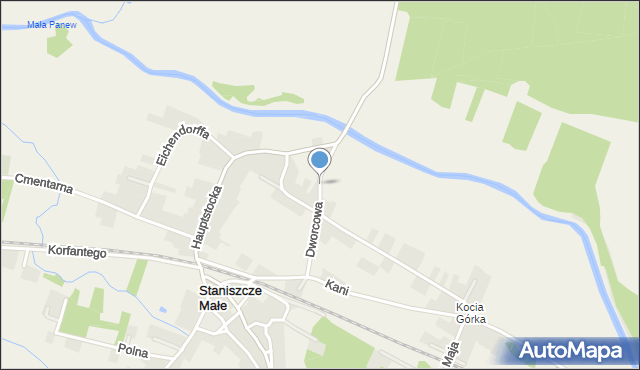 Staniszcze Małe, Dworcowa, mapa Staniszcze Małe