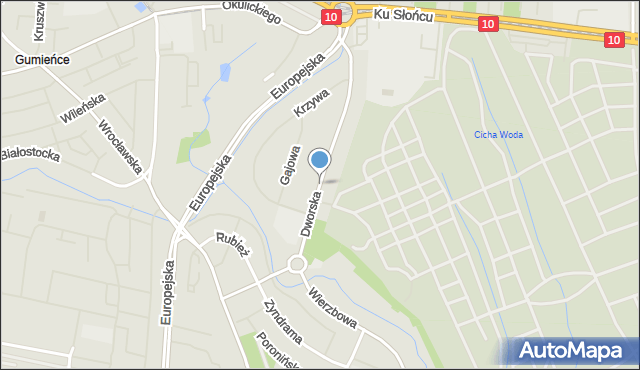 Szczecin, Dworska, mapa Szczecina