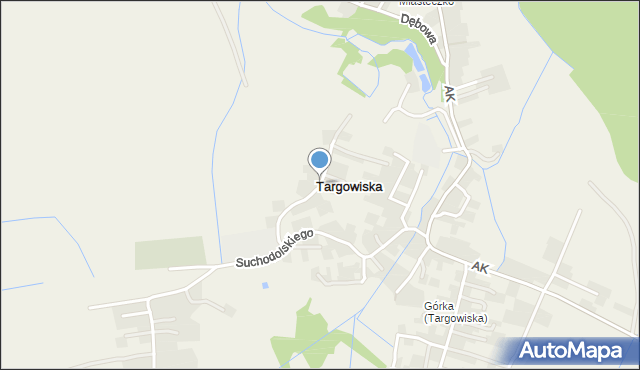 Targowiska, Dworska, mapa Targowiska