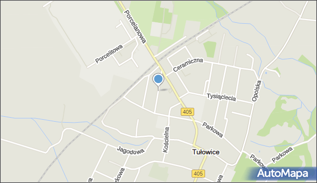 Tułowice powiat opolski, Dworcowa, mapa Tułowice powiat opolski