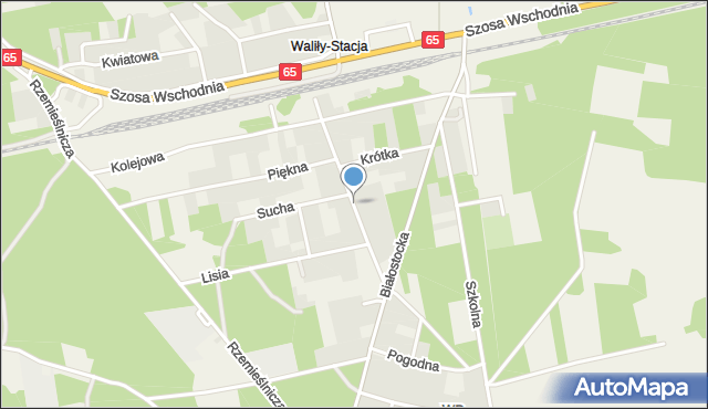 Waliły-Stacja, Dworcowa, mapa Waliły-Stacja