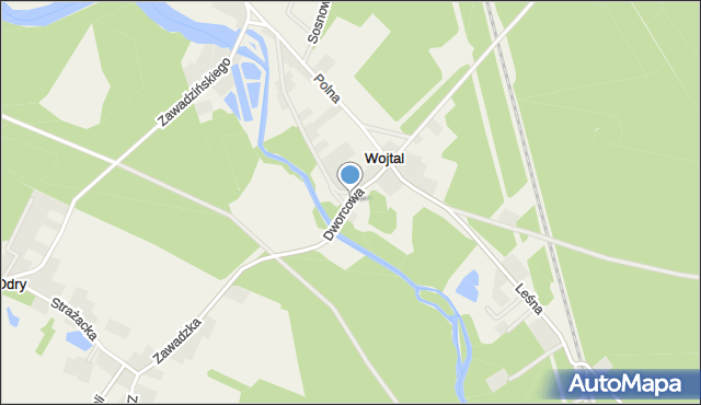 Wojtal, Dworcowa, mapa Wojtal