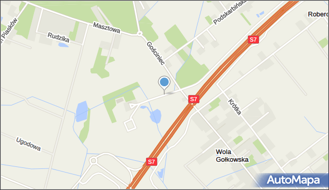 Wola Gołkowska, Dworska, mapa Wola Gołkowska