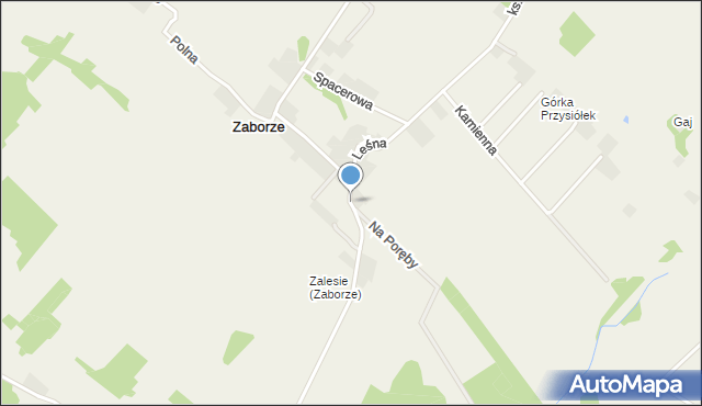 Zaborze gmina Morawica, Dworska, mapa Zaborze gmina Morawica