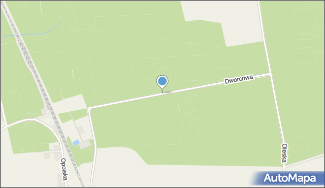 Zębowice powiat oleski, Dworcowa, mapa Zębowice powiat oleski