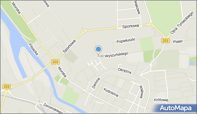 Darłowo, Dygasińskiego Adolfa, mapa Darłowo