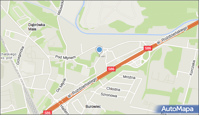 Katowice, Dytrycha, mapa Katowic