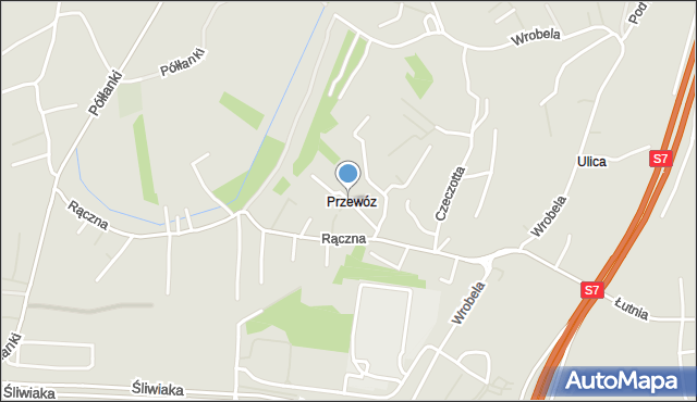 Kraków, Dymnik, mapa Krakowa