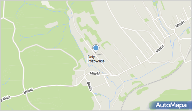 Pszów, Dygasińskiego Adolfa, mapa Pszów