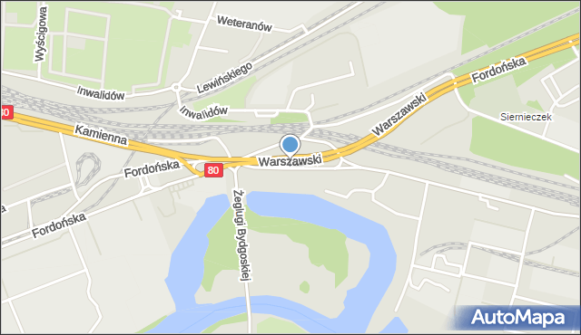 Bydgoszcz, Dźwigowa, mapa Bydgoszczy