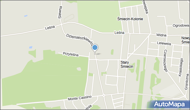 Ciechanów, Dziemieszkiewicza Mieczysława, st. sierż., mapa Ciechanów