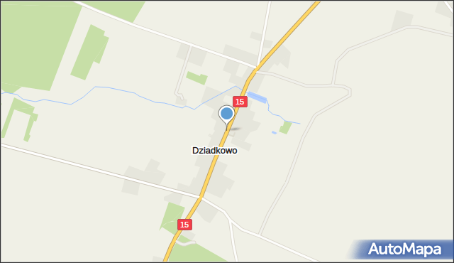 Dziadkowo gmina Cieszków, Dziadkowo, mapa Dziadkowo gmina Cieszków