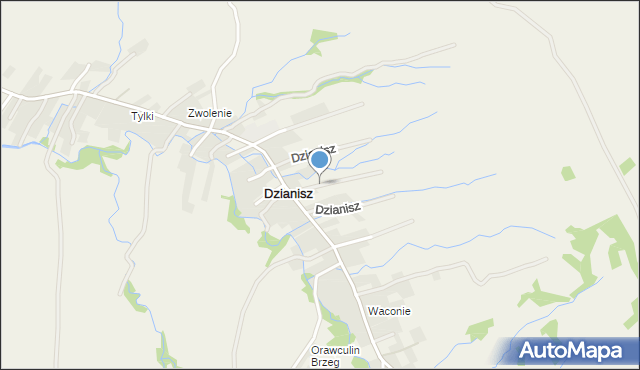 Dzianisz, Dzianisz, mapa Dzianisz
