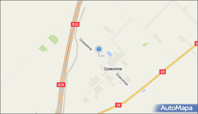 Dziecinne, Dziecinne, mapa Dziecinne