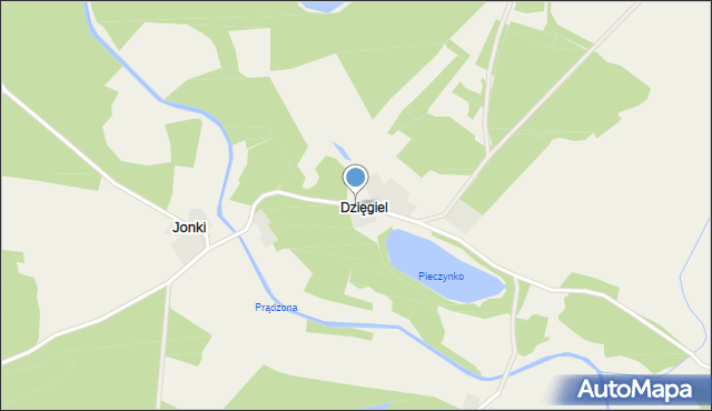 Dzięgiel, Dzięgiel, mapa Dzięgiel