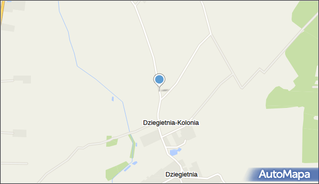 Dziegietnia-Kolonia, Dziegietnia-Kolonia, mapa Dziegietnia-Kolonia